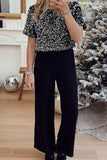 Casual Solid Sequins Sequined O Neck Loose Jumpsuits