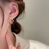 New Fashion Designers Crystal Earrings For Women Korean Style Delicate Simple Temperament Jewelry Wholesale