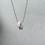 Crystal Star Necklace for Women Vintage Beaded Chains Stainless Steel Necklaces Pendants Fashion Aesthetic Y2k Jewelry