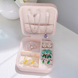 Mtcytea  Jewelry Organizer Display Travel Jewelry Case Boxes Portable Locket Necklace Jewelry Box Leather Storage Earring Ring Holder