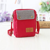 New Girls Canvas Messenger Bag Women Small Mobile Phone Bag Simple Casual Female Shoulder Bag