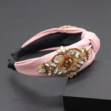 Fabric Rhinestone Tassel Sunflower Flower Exquisite Hair Accessories New European Fashion Hair Accessories 724