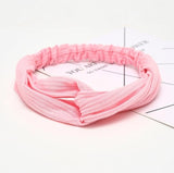 Women Headband Solid Color Twist Cotton Wide Turban Twisted Knotted Headwrap Girls Hairband Fashion Hair Accessories Scrunchies