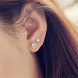 Zeojrlly Classic Women Clip Earrings Simple Style Zircon Female Ear Bone Clip Korean Earring Female Jewelry