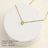 316L Stainless Steel Initial Necklace For Women Choker Chain Custom Letter Name Pendant Jewelry Wholesale