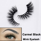 Mtcytea 3D Handmade Mink Eyelashes Brown Thick Long Faux Eyelash Natural Messy Cross Lashes For Lash Extension New  Makeup Tools