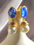 Statement Fashion Metallic Resin Pearl Drop Earrings For Women Personality New Brincos Baroque Style