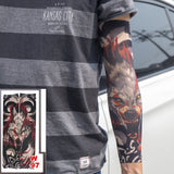 Mtcytea 1pc new 40cm tattoo sleeve color styles elastic Fake 100%nylon Arm stocking Buddha Wolf Dragon Skull design halloweend cool men