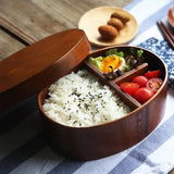 Retro Portable Wooden Bento Box Outdoor Lunch Multi-layer Insulation Wooden Lunch Box Sushi Adult Children Picnic Tableware Box