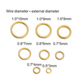 50-200pcs/Lot 3-10mm Stainless Steel Gold Open Jump Rings Split Rings Connector for Jewelry Making Accessories Findings Supplies