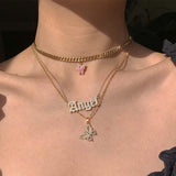 Mtcytea Fashion Jewelry Necklace Soft Snake Bone Chain Double Layered Necklace Statement Necklace Women Choker Chain Wholesale