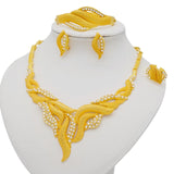 Jewelry Sets Gold Necklace & Earring Set For Women African France Wedding Party 24K Jewelery Ethiopia Bridal Gifts