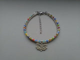 Lotus Chakra Anklet Ankle Chain Ankle Bracelet Gemstone Chakra Ankle Chain Rainbow Beaded Anklet