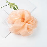 Fashion Big Size Organza Hair Scrunchies for Women Elastic Hair Ties Girls Headwear Ponytail Holder Hair Bands Hair Accessories