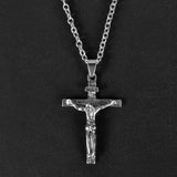 Stainless Steel Inverted Cross Pendant Choker Necklace Charm Couples Jewelry Women's Neck Chain Christmas Gift Lady Necklace