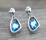 Anslow Fashion Jewelry Retro Charms Women Female Drop Irregular Crystal Earrings Original Design Earring For Wedding LOW0148AE