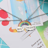 Best Friend Necklace 2-Piece Pendant Necklace Good Friend Forever Necklace Choker Friendship BFF Men And Women Jewelry Gift