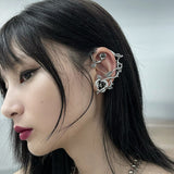 Punk Gothic Rose Flower Ear Cuff Earrings For Women Personality New Jewelry Vintage Earings Wholesale