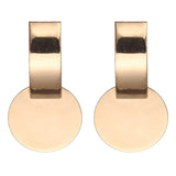 Mtcytea Fashion Earrings For Women Metal Single Drop Dangle Earrings Vintage Statement Round Geometric Earring Fashion Jewelry