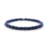 Mtcytea Lapis bracelet for Men Lapis lazuli Bead Bracelet Gold Hematite Mens Bracelet Blue Stone Bracelet Hematite Bracelet