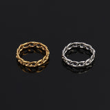 Chain Ring Stainless Steel Rings For Men Women&#39;s Rings Geometry Ring Finger Gold Silver Color Ring Set Women Jewelry Gift