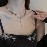 Fashion New Creative Star Geometric Crystal Clavicle Necklace Ladies Anniversary Jewelry Gift