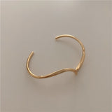 NEW 1 Simple White Shellfish Board Bend Metal Geometric Overlap Acetic Resin Open Bangle for Women Girls Jewellery