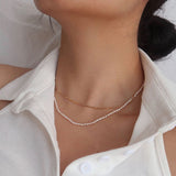 Vintage Multi-layer Pearl Necklaces For Women Irregular Pearl Pendant Necklace Choker Trend Wedding Jewelry Gift Party