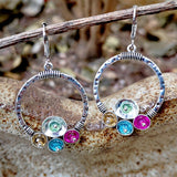 Vintage Ethnic Flower Drop Hanging Earring for Women  Fashion Lovely Ear Pendant Dangle Earrings Jewelry Accessories
