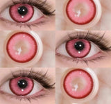 1 Pair Korean Fashion Lenses Pink Cosplay Anime Lenses Color Contact Lenses for Eyes Cosmetics Colored Lenses Red Lenses