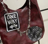 Spice Girl Y2K Harajuku Women Punk Destruction Single Shoulder Bag Design Large Capacity Tote Handbag Cool Design Retro