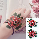 Waterproof Temporary Tattoo Sticker Rose Flower Hand back tatto Art  flash tatoo fake tattoos for women men