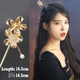 Retro Elegant Korean Fashion Hairpin for Women Hotel Del Luna 호텔 델루나 Celebrity Hair Accessories IU TV Jewelry Gift Drama Hairpin