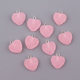 10pcs Colorful Heart Shape Soft Candy Charms Cute Kawaii Resin Pendant Drop Charms for Earring Bracelets Jewelry Making Supplies