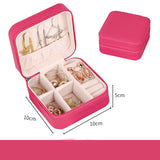 Mtcytea  Jewelry Organizer Display Travel Jewelry Case Boxes Portable Locket Necklace Jewelry Box Leather Storage Earring Ring Holder