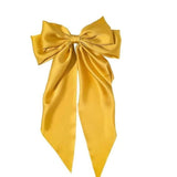 Solid Color Bow Ribbon Hair Clip New Women Large Bowknot Barrettes Women Ponytail Clip Headband Girls Hair Accessories Gift