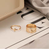 Mtcytea Trendy Gold Silver Color Flame Couple Rings For Women Couples Matching Rings Set Wedding Adjustable Ring Jewelry