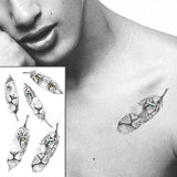 Feather Bird 8 Element Pattern Dandelion Temporary Tattoo Sticker Fake Tattoos for Women Men Body Makeup Waterproof Stickers