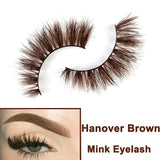 Mtcytea 3D Handmade Mink Eyelashes Brown Thick Long Faux Eyelash Natural Messy Cross Lashes For Lash Extension New  Makeup Tools