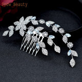 A53 Newest Design Bridal Comb Luxury Diamond Wedding Headband Tiaras for Women Hair Jewelry Bride Headpiece Wedding Accessories