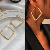 Geometric Metal Earrings for Women Jewelry Gift Irregular Circle Square Earrings Femme Cold Fashion Korean Women's Earrings