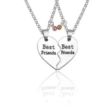 Best Friend Necklace 2-Piece Pendant Necklace Good Friend Forever Necklace Choker Friendship BFF Men And Women Jewelry Gift