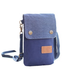 New Girls Canvas Messenger Bag Women Small Mobile Phone Bag Simple Casual Female Shoulder Bag