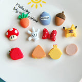 Hot classic cartoon combination accessories palm mushroom bell cheese haired mobile phone shell earrings patch pj155