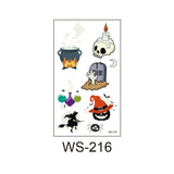 New Halloween tattoo stickers waterproof sweat fluorescent disposable tattoo stickers children cartoon face tattoo stickers