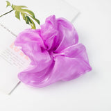 Fashion Big Size Organza Hair Scrunchies for Women Elastic Hair Ties Girls Headwear Ponytail Holder Hair Bands Hair Accessories