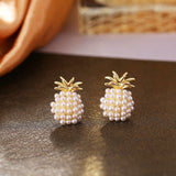 Fashion Stud Earrings For Women White Heart Drip Oil Earrings Pearl Earring Fine Jewelry Wholesale