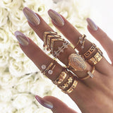 Fashion Ring Sets For Women Vintage Punk Gothic Finger Jewelry Fine Jewelry Wholesale