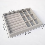 Hot Sales Fashion Portable Velvet Jewelry Ring Jewelry Display Organizer Box Tray Holder Earring Jewelry Storage Case Showcase