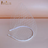 JM06 Rhinestone Women's Fascinating Veil Retro Charming Hat Bridal Veil with Headhoop Birdcage Wedding Women’s Fascinator Veil